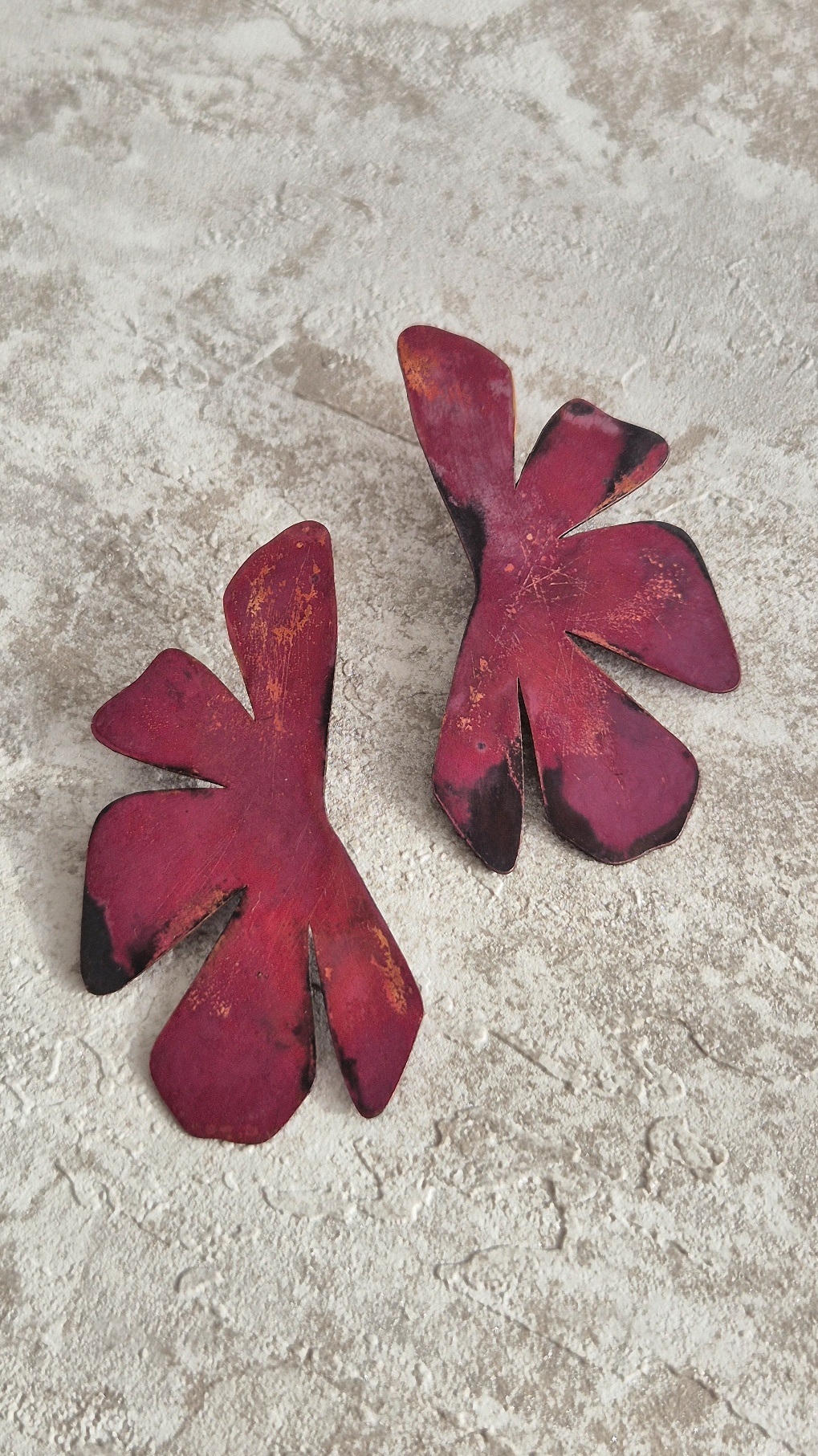 Kolczyki miedziane KWIATOWE - obrazek 4